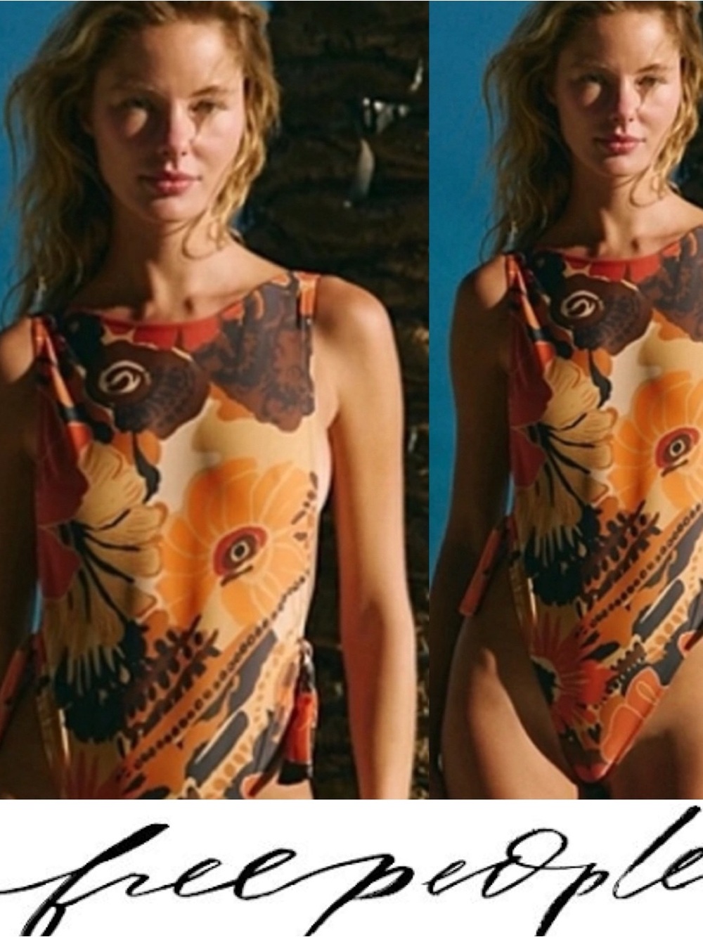 Free People the Pamela Printed Bathingsuit❤️ NWOT